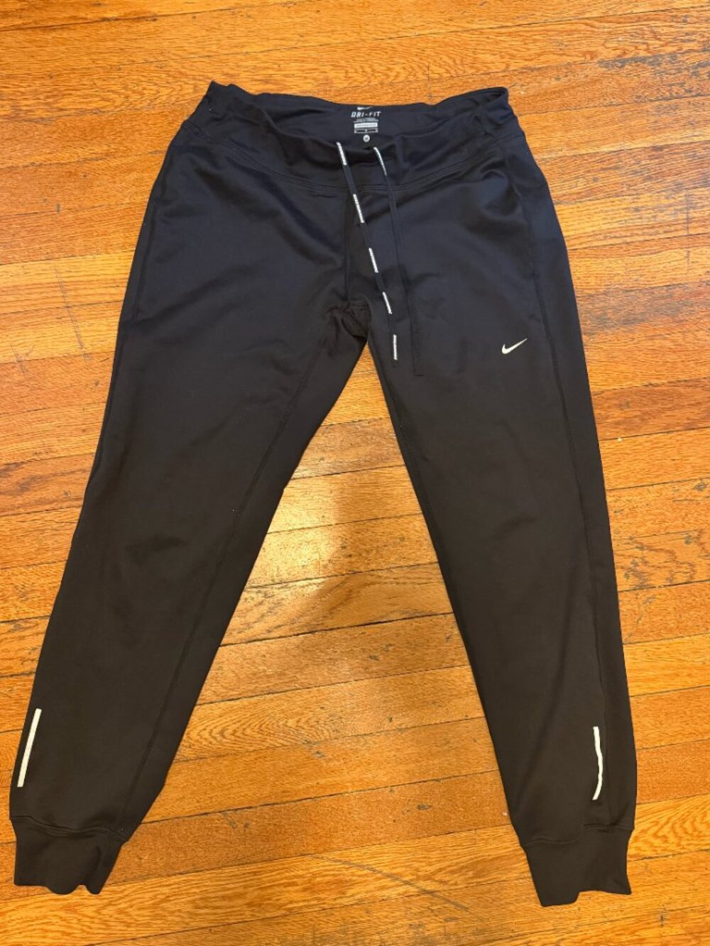 Nike Dri-FIT Black Running Jogger Pants Reflective Women’s Medium